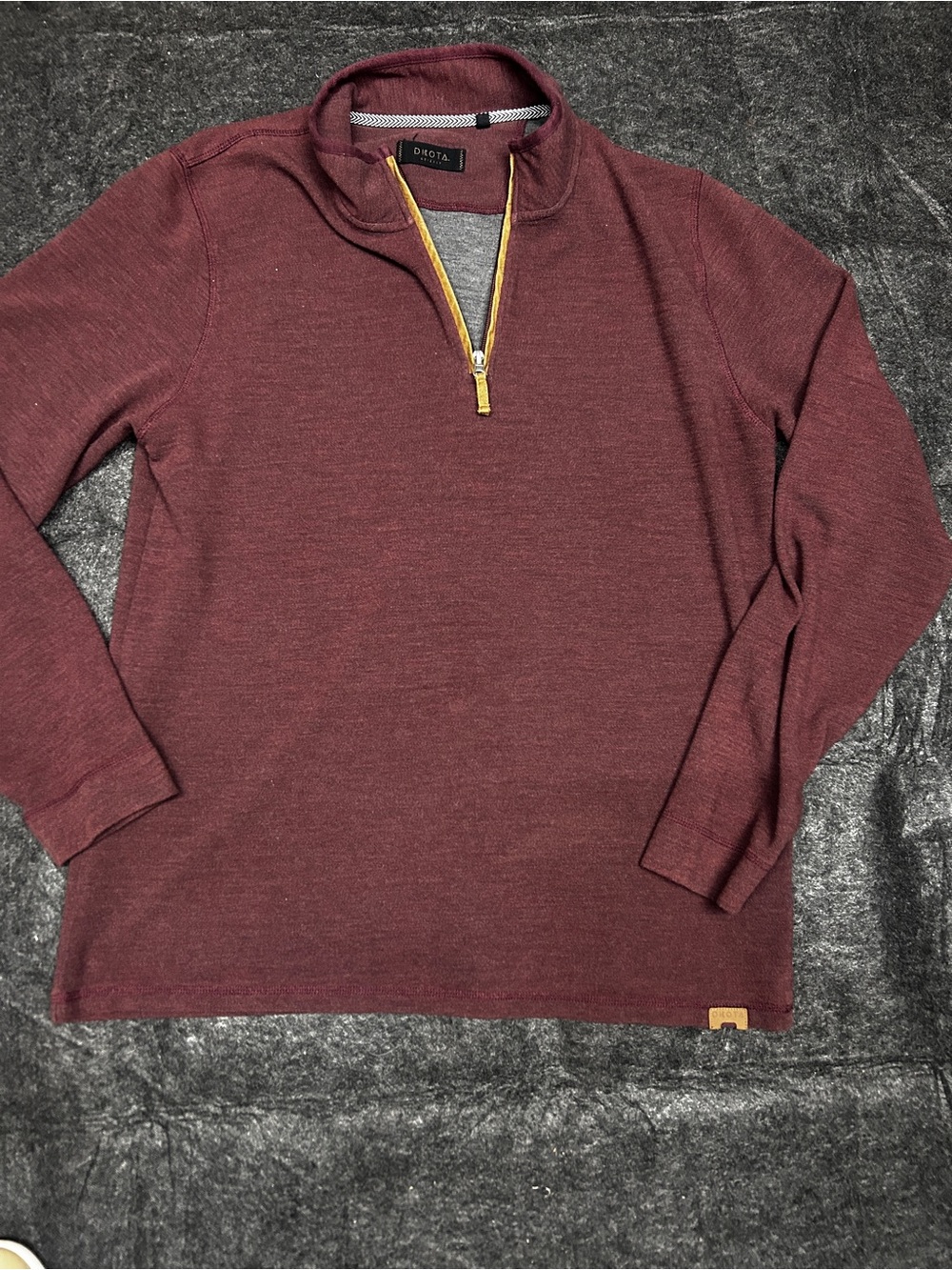 Dkota Men's Maroon Quarter-Zip Sweater XL